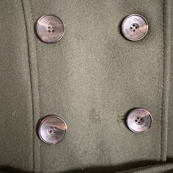 DKNY wool trench pea coat - hunter green - Picture 2 of 15